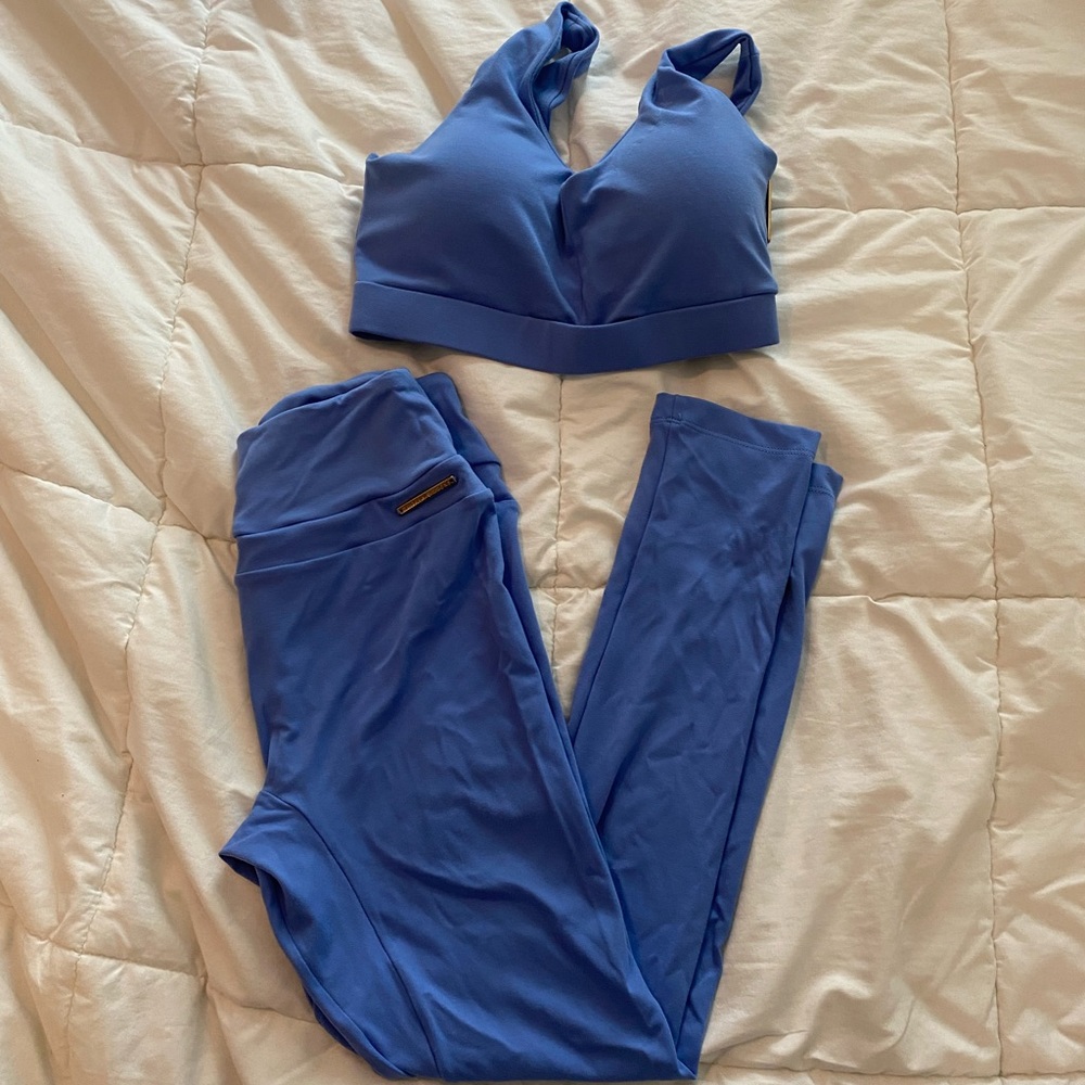 Gymshark Blue Leggings and Top Set